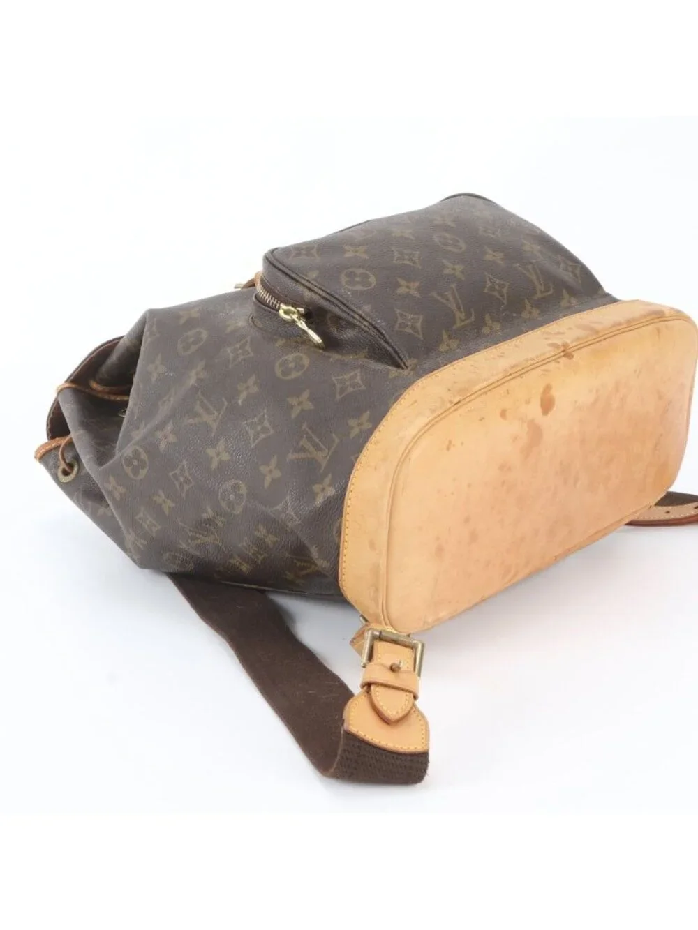 Louis Vuitton Monogram Montsouris GM Leather Backpack Shoulder Bag